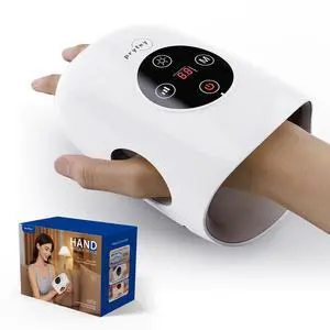 Hand Massager, 9 Modes 9 Intensities Hand Massage, Cordless Hand Massager for Arthritis and Carpal Tunnel, Gift for Men Women Parents Relaxation at Office,White