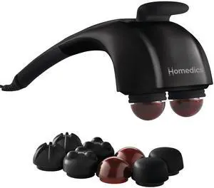 Handheld Back Massager, Dual Heated Nodes, Neck, and Body Percussion Massager with Interchangeable Nodes to Release Back, Neck, Shoulder Leg and Foot Tension Handheld Back Massager, Dual Heated Nodes, Neck, and Body Percussion Massager with Interchangeable Nodes to Release Back, Neck, Shoulder Leg and Foot Tension