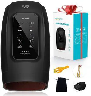 Hand Massager for Arthritis and Carpal Tunnel Relief, Touchscreen Cordless Hand Massager with Vibration and Heat, 6 Levels Pressure Point Therapy, Gifts for Women/Men