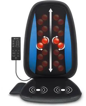 Shiatsu Back Massager with Heat,Deep Tissue Kneading Massage Seat Cushion,Massage Chair Pad for Full Back,Body Massager for Home or Office Chair use, Gift