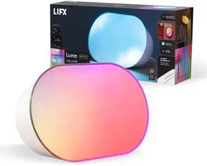 Luna Smart Lamp, 1000 LM Wi-Fi & Matter 1.3 Compatible, Alexa & Apple HomeKit Compatible, Plug-In Bedside Table Lamp & Wall-Mount, Color Changing Wall Wash, Sunrise/Sunset Effect, No Hub Required