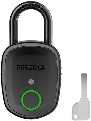 Fingerprint Padlock with Key Backup, 2keys, Smart Padlock with Keyless Biometric, Suitable for Outdoor and Heavy Duty, IP65 Waterproof.