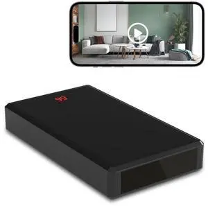 Hidden Camera Portable Charger, Full HD 1080P WiFi Spy Camera, Discreet Wireless Nanny Cam, Mini Secret Security Surveillance for Indoor Outdoor Use - Night Vision