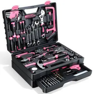 Tool Set- 412 Piece Home Repair/Auto Tool Kit, Storage Organizer with Drawers, Toolbox Storage Case for Women & Men, Perfect for Homeowner, Diyer, Handyman, DIY