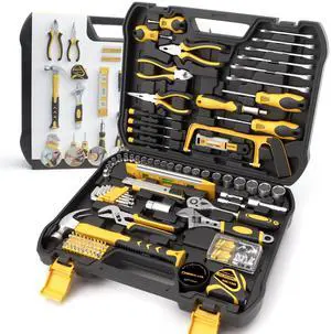 Home Tool Kit 199 Piece Basic Household Auto Repair Tool Set Car Toolbox General Hand Tool Kit for Home Men Women DIY with Plastic Toolbox Storage Case Pliers Wrench Combination Home Tool Kit 199 Piece Basic Household Auto Repair Tool Set Car Toolbox General Hand Tool Kit for Home Men Women DIY with Plastic Toolbox Storage Case Pliers Wrench Combination