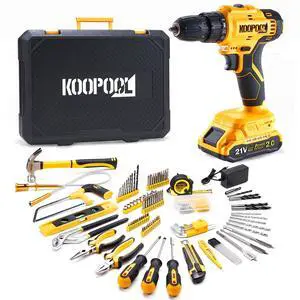 Tool Box Set: Cordless 21V Power Drill Tool Kit with Battery, Electric Drill Driver for Men, Home Hand Repair Basic Toolbox Tools Sets, Drills Case Tool Box Set: Cordless 21V Power Drill Tool Kit with Battery, Electric Drill Driver for Men, Home Hand Repair Basic Toolbox Tools Sets, Drills Case