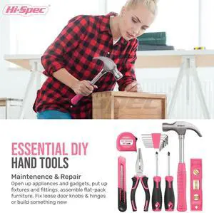 58pc Pink 8V USB Electric Power Cordless Drill Driver and Womens Ladies Home DIY Tool Kit Set. Screwdrivers, Drill Bit Set Accessories, Pliers and Hammer In a Toolbox Case 58pc Pink 8V USB Electric Power Cordless Drill Driver and Womens Ladies Home DIY Tool Kit Set. Screwdrivers, Drill Bit Set Accessories, Pliers and Hammer In a Toolbox Case