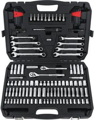 Mechanic's Socket Tool Set With Case, Metric Sizes, 145-Piece