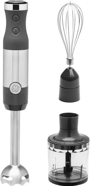 Immersion Blender | Handheld Blender for Shakes, Smoothies, Baby Food & More | Includes Whisk & Blending Jar | 2-Speed | Interchangeable Attachment for Easy Clean | 500 Watts | Stainless Steel