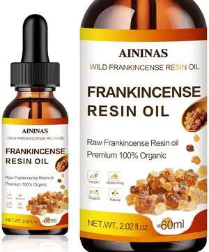 AININAS Organic Frankincense Resin Facial Oil - Reduces Fine Lines & Wrinkles, Soothes & Repairs Skin, Deep Hydration for Face & Body - 2 Fl Oz - Natural Anti-Aging Serum for Women & Men