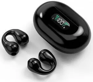 2024 Wireless Ear Clip Bone Conduction Headphones Bluetooth 5.3 Earbuds Sport