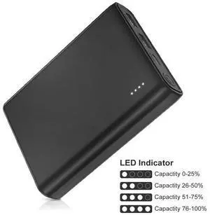 10000mAh Fast External Portable Power Bank Backup Battery Charger for Cell Phone