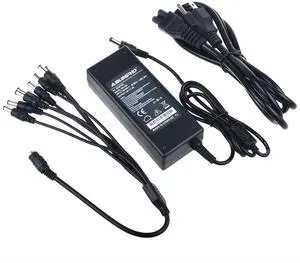 DC 12V 6A Power Supply Adapter +8 Split Power Cable for CCTV Security Camera DVR