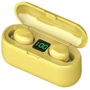 In Ear Bluetooth headphone Wireless Earbuds Sporting Headset Premium Sound W Mic Yellow