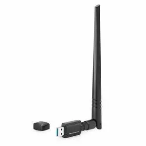 Dual Band 2.4/5Ghz 1200Mbps Wireless WiFi Network USB Adapter w/Antenna 802.11AC