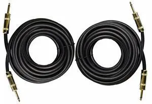 2x 1/4" to 1/4" 25 Ft 12 Gauge AWG Wire DJ/ Pro Audio Speaker Cable, Pair 2x 1/4" to 1/4" 25 Ft 12 Gauge AWG Wire DJ/ Pro Audio Speaker Cable, Pair