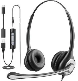 Headset 3.5mm/USB/USB-C With Microphone Wired Headphone for PC/Phone