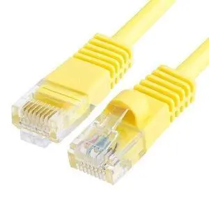 4x 15FT CAT5e Cable Ethernet Lan Network CAT5 RJ45 Patch Cord Internet Yellow