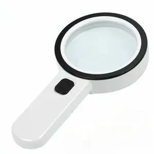 30X Jumbo Handheld Magnifying Glass w/ 13 Bright LED Light Illuminated Magnifier