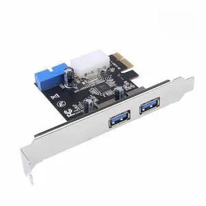 USB 3.0 PCI-E Express Controller Card 2 External Port + Internal 19 Pin Connect USB 3.0 PCI-E Express Controller Card 2 External Port + Internal 19 Pin Connect