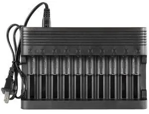 10 Slot Battery Wire Charger 3.7V Li-Ion For 26650 18650 16340 14500 10 Slot Battery Wire Charger 3.7V Li-Ion For 26650 18650 16340 14500