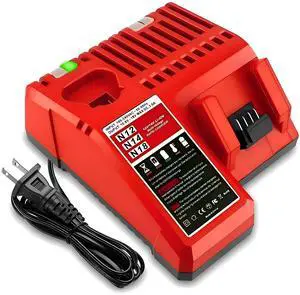 12V/18V Rapid Battery Charger Replacement for Milwaukee® Systems | Compatible with Models 48-59-1812, 48-11-1860, 48-11-1850, 48-11-1840 Lithium Batteries