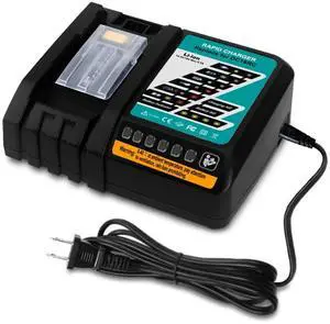 18V Dual-Port Fast Charger for Makita 14.4V-18V LXT Batteries - Fast Charging BL1860B, BL1850B, and BL1840B (DC18RD Model) 1 Pack