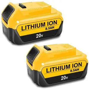 DEWALT 20V MAX 8.5Ah XR Battery Replacement for DCB208-2/DCB207-2, 2-Pack