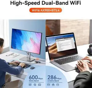 900Mbps USB Bluetooth Adapter 2 In 1 Dual Band 2.4G/5Ghz Wi-Fi Dongle Wireless Network Card Receiver PC Laptop
