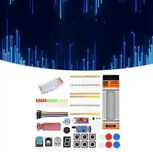 For UNO R3 Development Board Getting Started Easy Learning Kit 830 Hole Breadboard Parts Kit Starter Kit,A