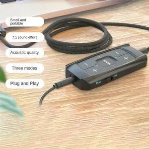 External Sound Card 7.1 Channel 3D Audio Adapter 3.5Mm Gaming Headsets Earphones Parts Accessories For PS5 Desktop Notebo External Sound Card 7.1 Channel 3D Audio Adapter 3.5Mm Gaming Headsets Earphones Parts Accessories For PS5 Desktop Notebo