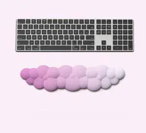 C-Keyboard Wrist Rest Pad, Ergonomic Design Effective Wrist Pain Relief Arm Rest Desk, Cute Cloud Decoration Gift Easy Install