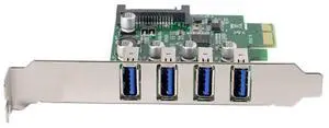 Low Profile 4 Ports PCI-E To USB 3.0 HUB PCI Express Expansion Card Adapter 5Gbps USB1.1/2.0/3.0 Operating Systems Low Profile 4 Ports PCI-E To USB 3.0 HUB PCI Express Expansion Card Adapter 5Gbps USB1.1/2.0/3.0 Operating Systems