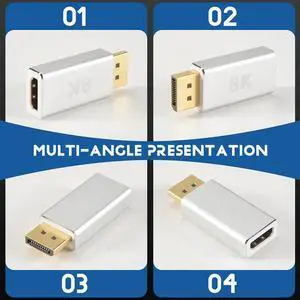 Active Standard DP1.4 To -Compatible 2.1 Adapter, Dp To -Compatible Cable Converter, Support 8K@60Hz