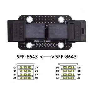 PCI-Express 4.0 Adapter Mini SAS HD SFF-8643 Female To SFF-8643 Female SFF-8643 Adapter PCI-Express 4.0 Adapter Mini SAS HD SFF-8643 Female To SFF-8643 Female SFF-8643 Adapter