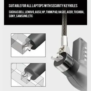 Computer Lock Laptop Lock Security Locking Password Protection Lock Cable Anti Theft Lock For Laptop Computer Dur