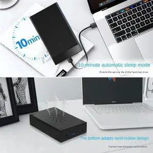 External HDD Case 2.5/3.5 Inch SSD External Hard Drive Box Enclosure SATA To USB 3.0 Hard Disk Case Adapter US Plug Durab