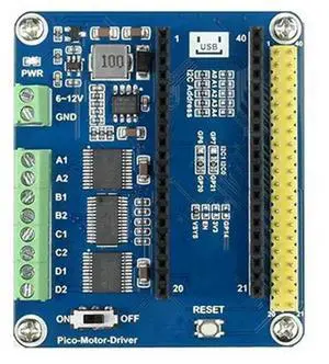 For Raspberry Pi Raspberry Pico Spare Parts Parts Expansion Board 4-Way DC Motor Interface/5V Regulated/I2C Motor Driver
