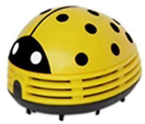 YOC-Mini Cute Ladybug Desktop Vacuum Cleaner Dust Collector For Home Office Table Cleaning Brush Keyboard Cleaner