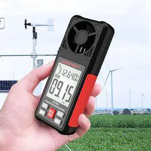 HABOTEST HT605 Anemometer Wind Speed Meter Portable Windmeter LCD Backlight Display Temperature Humidity Meter