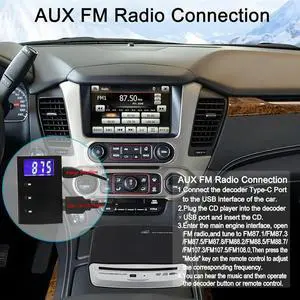 Portable CD Player Decoder For Car, Auxiliary AUX CD Decoder Conversion Adapter, For Car Which Don't Support WAV Audio