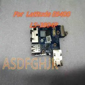 For Latitude E6400 ATG Precision M2400 LS-3804P USB Audio RJ-45 IO Circuit Board W946D 0W946D JBL01 Fast Shipping