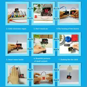 BBC Microbit Go Start Kit Micro:Bit BBC Development Board DIY Programmable Learning With Alligator Clips Test Lead Set