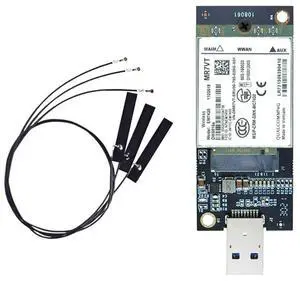 YOC-EM7430 WWAN Card+ 3X Antenna For Latitude/Precision Laptop With Dw5816e CAT6 TEL 4G Module M2 Iot WWAN To USB Adapter