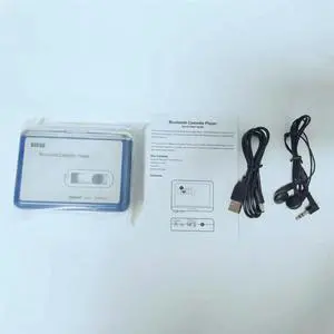 Ezcap Portable Bluetooth Bluetooth Cassette Player Cassette Transmitter Player White & Blue ABS+l Convert To MP3 Converter