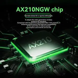 AX210NGW 6E Card+Antenna 2.4G/5G/6Ghz Tri-Band Bluetooth 5.3 Adapter 5374Mbps Laptop Wireless Network Card