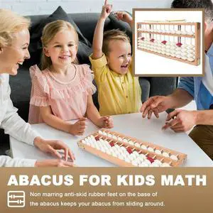 Abacus Chinese Abacus Mathematic Education Teacher Calculator Hanging Abacus Teaching Abacus 58X19cm For Teacher