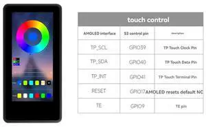 ESP32-S3 AMOLED 1.91 Inch M Touch Screen Development Board Dual-Core Supports 2.4Ghz Wi-Fi Bluetooth Development Board