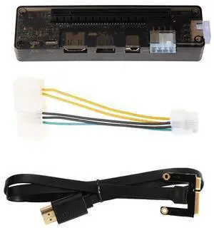 1Set EXP GDC External Laptop Graphics Card Dock Laptop Docking Station Video Card Transparent Black