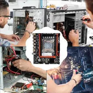 X99H Motherboard+E5 2666 V3 CPU+Switch Cable+SATA Cable Kit LGA2011-V3 DDR3X4 RAM Slot M.2 NVME PCI-E 3.0 X16 SATA3.0